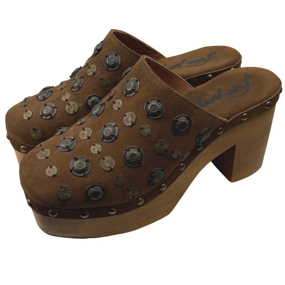 Free People Tan Studded Clogs - Picture 9 of 16